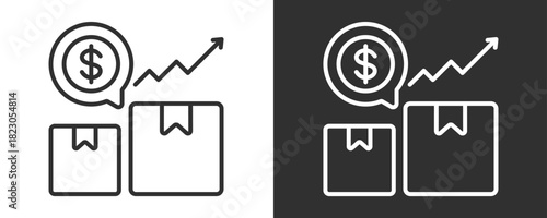Upselling Icon Set Vector Collection Isolated In Black And White