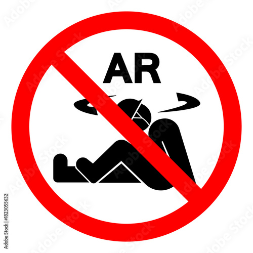 Injury Hazard Danger Argon Asphyxiation Hazard Symbol Sign ,Vector Illustration, Isolate On White Background Label.EPS10