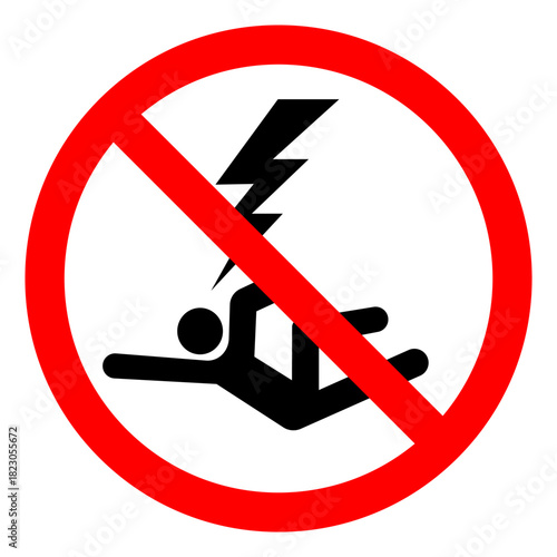 Injury Hazard Electrical Shock Hazard Symbol Sign, Vector Illustration, Isolate On White Background Label. EPS10