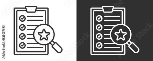Assessment Icon Set Vector Collection Isolated In Black And White