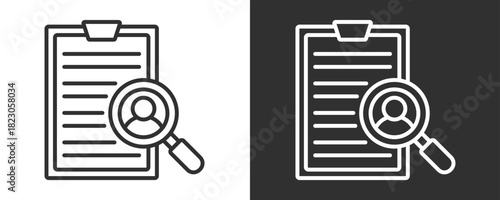 Audit Icon Set Vector Collection Isolated In Black And White