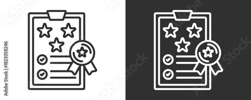 Result Icon Set Vector Collection Isolated In Black And White