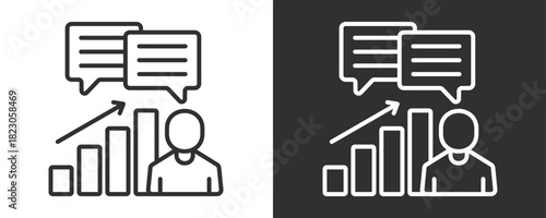 Performance Review Icon Set Vector Collection Isolated In Black And White