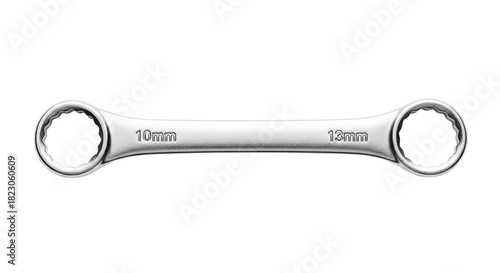 Professional double box end wrench with chrome finish and size markings
