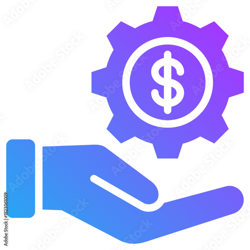 Financial support icon for digital finance, business, website, application, printing, document, poster design, etc