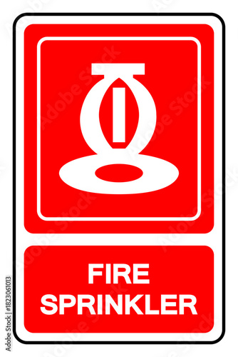 Fire Sprinkler Symbol Sign, Vector Illustration, Isolate On White Background Label. EPS10