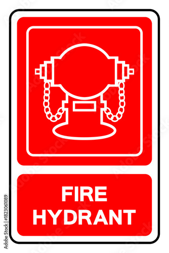 Fire Hydrant Symbol Sign, Vector Illustration, Isolate On White Background Label. EPS10