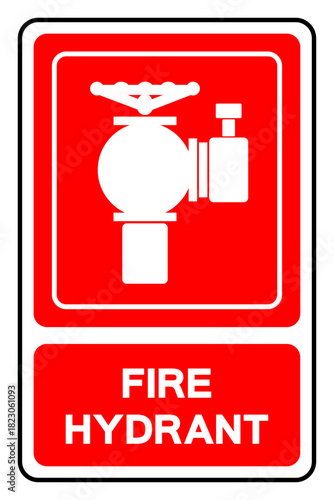 Fire Hydrant Symbol Sign ,Vector Illustration, Isolate On White Background Label .EPS10