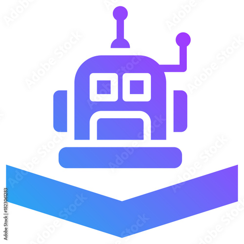 Robotics icon for digital finance, business, website, application, printing, document, poster design, etc