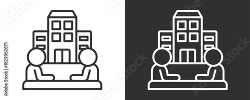 Co Founder Icon Set Vector Collection Isolated In Black And White