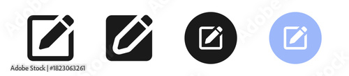 edit pen icon set. pencil icon symbol, create modify pen sign button | writing, drawing, editing icons