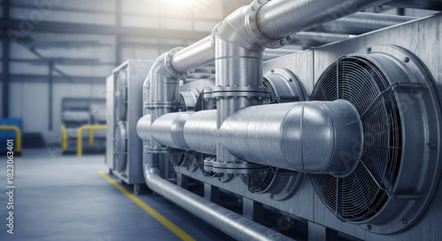 Industrial machinery in a factory setting.