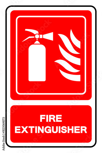 Fire Extinguisher Symbol Sign, Vector Illustration, Isolate On White Background Label. EPS10