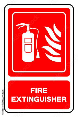 Fire Extinguisher Symbol Sign, Vector Illustration, Isolate On White Background Label. EPS10