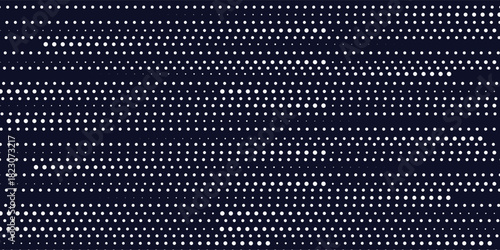 Abstract dark background with evenly spaced white dotted lines, creating a flowing, wave-like pattern.