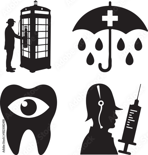 Medical and Public Service Silhouettes