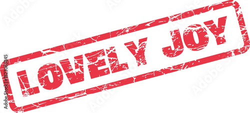 Vibrant red stamp conveying a lovely joy message for moments of happiness