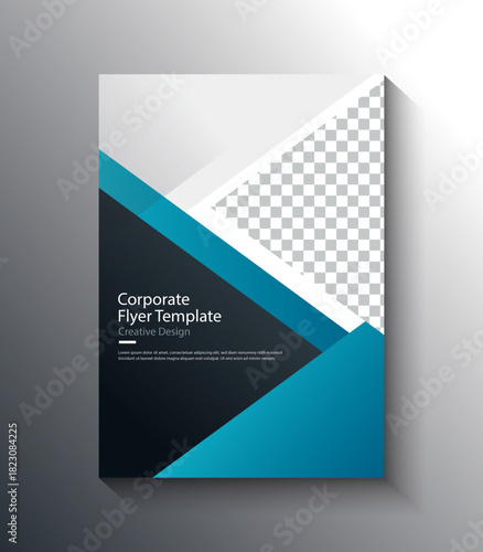 Corporate flyer template for professional company, business, and marketing promotion
