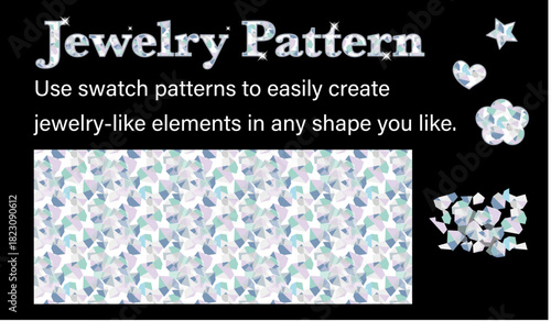 ジュエリーパターン　〜スウォッチのパターンを使って、ジュエリーのような要素を好きな形で簡単作成〜