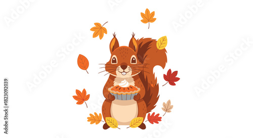 A cheerful hedgehog wearing a leaf hat and holding a small bundle of corn, smiling.