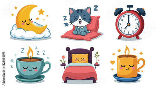 Cute bedtime and morning wake-up elements
