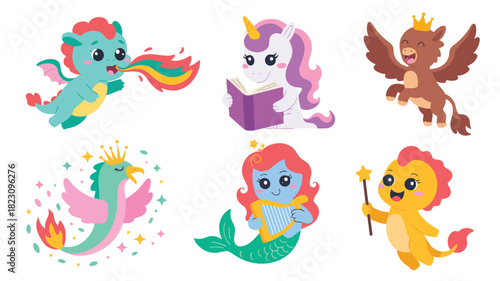 Charming mythical beast vector illustration