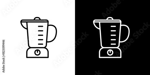 Vector line icon of a kitchen blender appliance. Editable graphic symbol for culinary websites, cooking apps, and food preparation design
