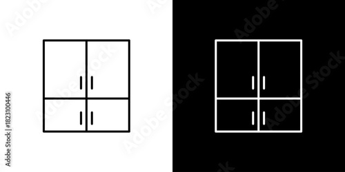 Cabinet Icon Illustration Versatile Design Element for Interior, Storage, and Organization Concepts