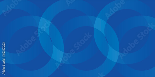 The abstract blue background features ring shapes arranged in a repeating pattern. vector ilustrator.