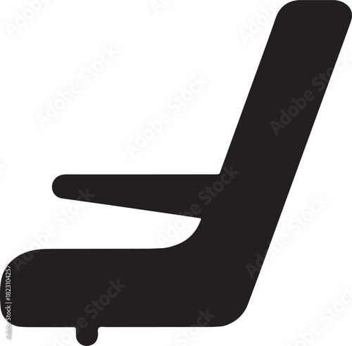 Illustration of plane seat for passengers flying in economic class cabin interior
