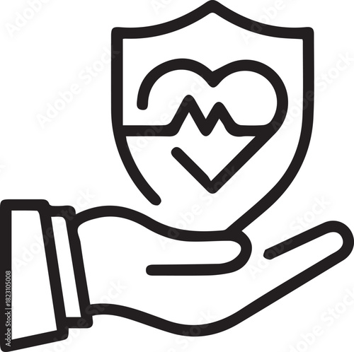 Hand and Heart beet vector