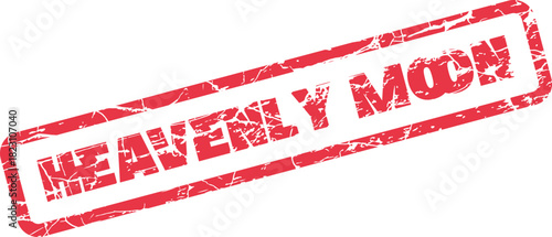 Heavenly Mock Grunge Red Seal Message for Ironic Humor and Satirical Commentary