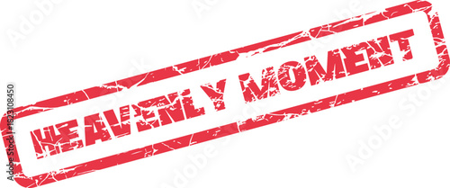 Heavenly Moment Grunge Red Seal Message for Precious Instances and Special Occasions