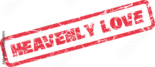 Heavenly Love Grunge Red Seal Message for Enduring Affection and Deep Connection