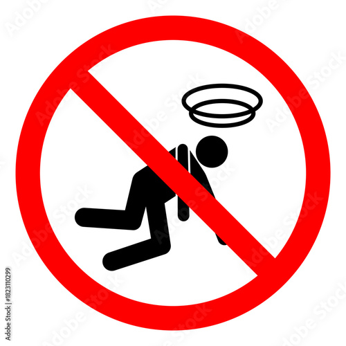 No Chemical Asphyxiation Hazard phySymbol Sign,Vector Illustration, Isolated On White Background Label.EPS10