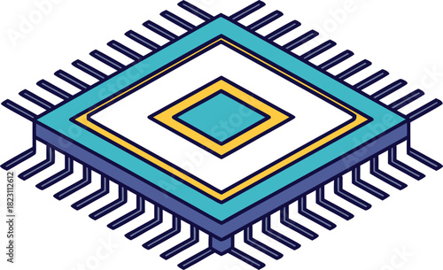 AI Chip Design Illustration. Advanced AI Chip Graphics. Modern AI Chip Outline. AI Chip Circuit Artwork. Futuristic AI Chip Elements. AI Chip Technology Design. High Tech AI Chip Illustration. AI Chip