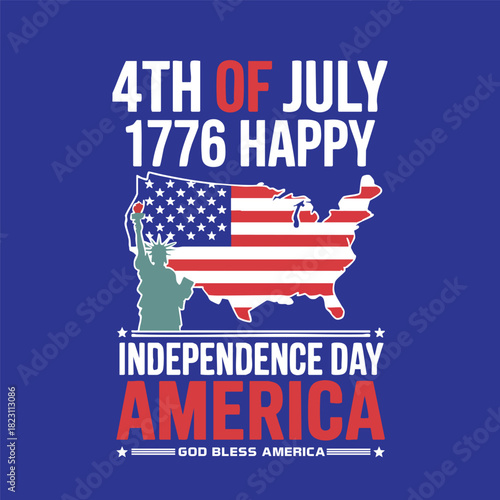 🇺🇸 4th of July Independence Day America T-Shirt Design, T-Shirt .