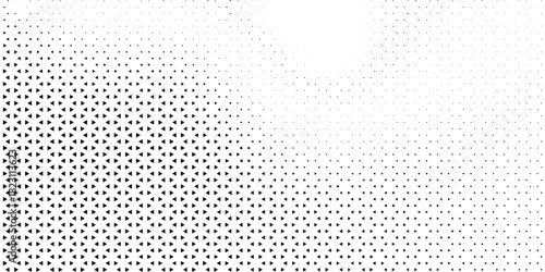 Abstract triangle halftone gradient background pattern in monochrome geometric style. Modern trendy design in Vector Illustration