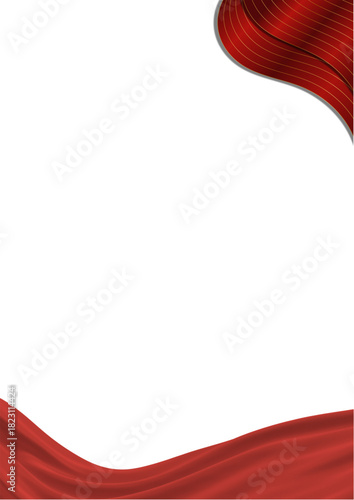 Clean and modern abstract design with a soft red wave accent in the upper corner. Ideal for presentations, posters, invitations, and digital layouts.