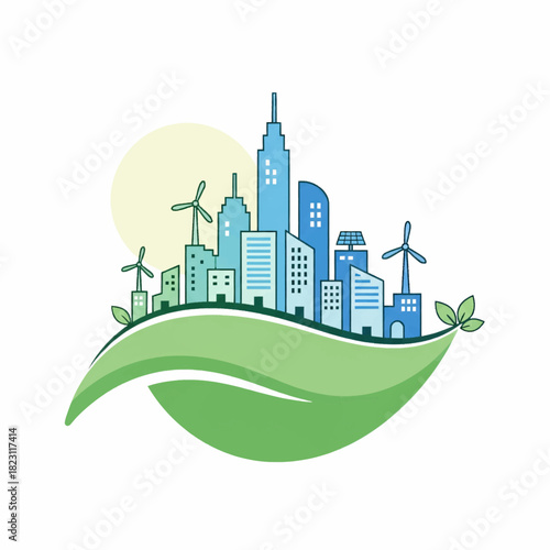 An innovative vision of a sustainable future city, powered by clean energy and green technology integration