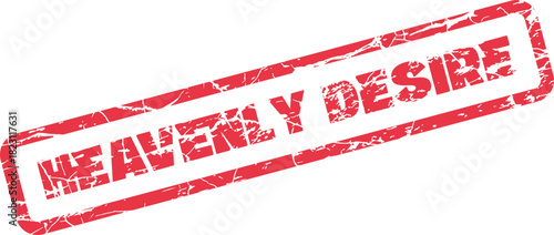 Red rubber stamp icon featuring the bold text Heavenly Desire with a distressed grunged texture