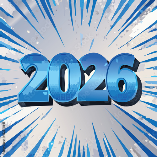 Winter photoshoot background featuring icy textures and bold “2026” typography.