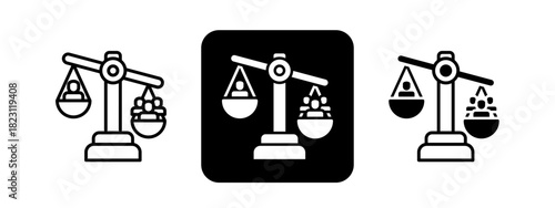 Minority  Solid color and black line drawing vector illustration set