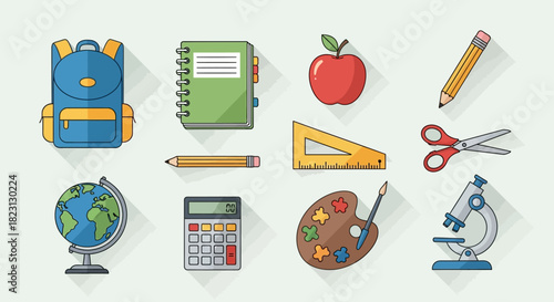 School Supplies A Colorful Collection of Education Essentials for Learning and Creativity