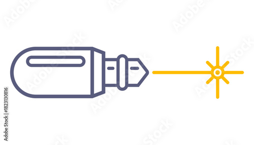 Laser helmet black icon. Flat illustration.