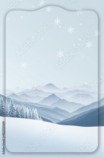 winter landscape with snow