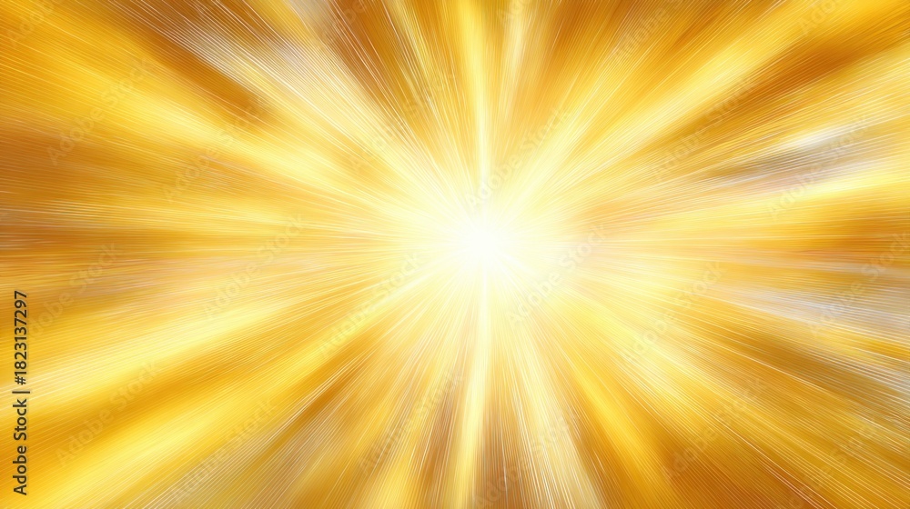 Obraz premium A radiant burst of golden light emanates from the center, creating a dynamic and energetic visual display with streaks of shimmering brightness.