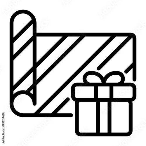 Wrap icon, line icon style