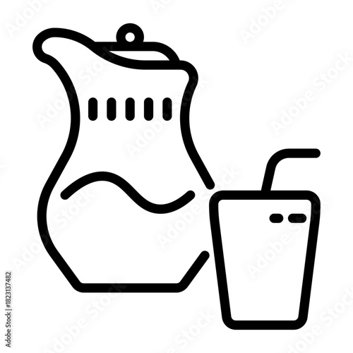 Juice icon, line icon style