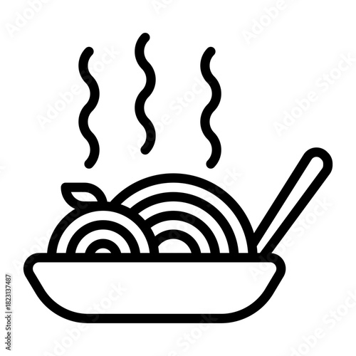 Pasta icon, line icon style